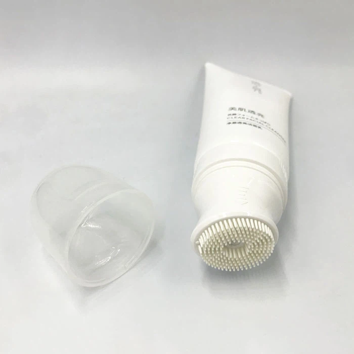 Brush Head Facial Cleaner Plastic Cosmetic Tube