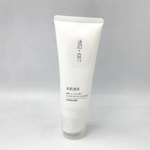 Brush Head Facial Cleaner Plastic Cosmetic Tube