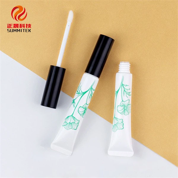 Lip Gloss Tube With Applicator Brush Tip