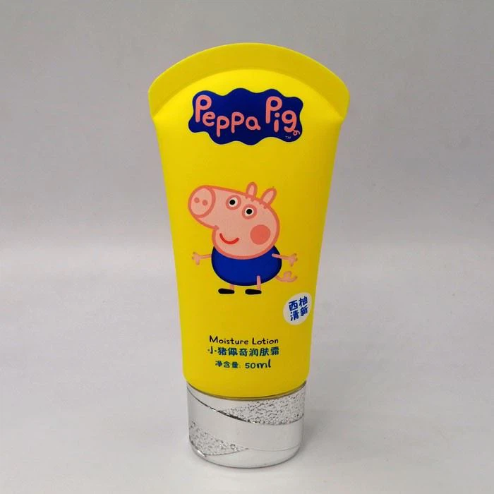 Mini Super Oval Cartoon Print Plastic Tube With Hot Stamp Cap