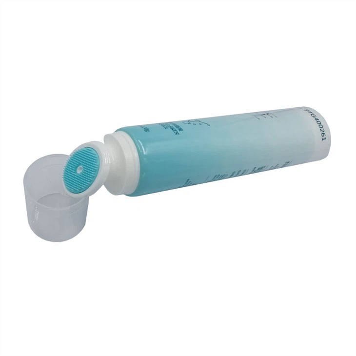 Soft Silicone Brush Squeeze Tube With Clear Cap