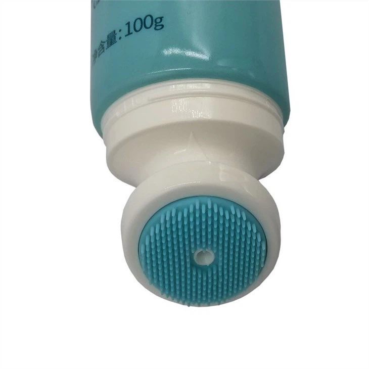 Soft Silicone Brush Squeeze Tube With Clear Cap