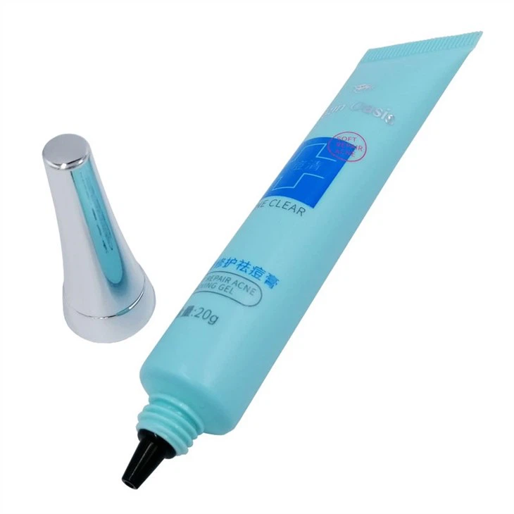 Trumpet UV Silver Cap 10ml Round Cosmetic Tube